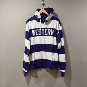 Barbarian Kangaroo Pouch Stripe Rugby Hoodie Sweater